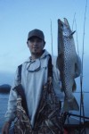 Eric sticks a 5 LB. hookjaw at Wickiup, April 2010.