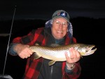 Gary Wildish with the best of the trip, 4 Lb./24 in. brown.