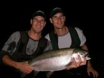 The twins with another of the many rainbows that were landed...