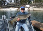 Brownbagger, Dan Stewart with his biggest hen brown from Lower Twin Lake, Ca. What a beast!