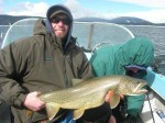 Dave with a 10 LB. laker. Crescent, March 12