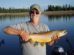 I caught and released this nice brown of 8 LB.+ from Wickiup in Aug. 2007.