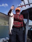 Blackie with his 8 pound bull trout...