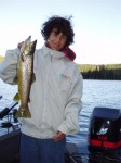 Alec with a pretty 3 pounder...