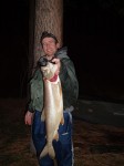 Mark with his 11 pound mack, on four pound, out of his float tube!