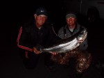 Allan Cole and son, Eric Cole with Eric's first browm over 10 LB.