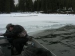 Extreme fishing...launching off the ice!
